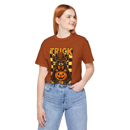 Trick or Treat Cowboy Raccoon Shirt – Cute Western Pumpkin Halloween Tee