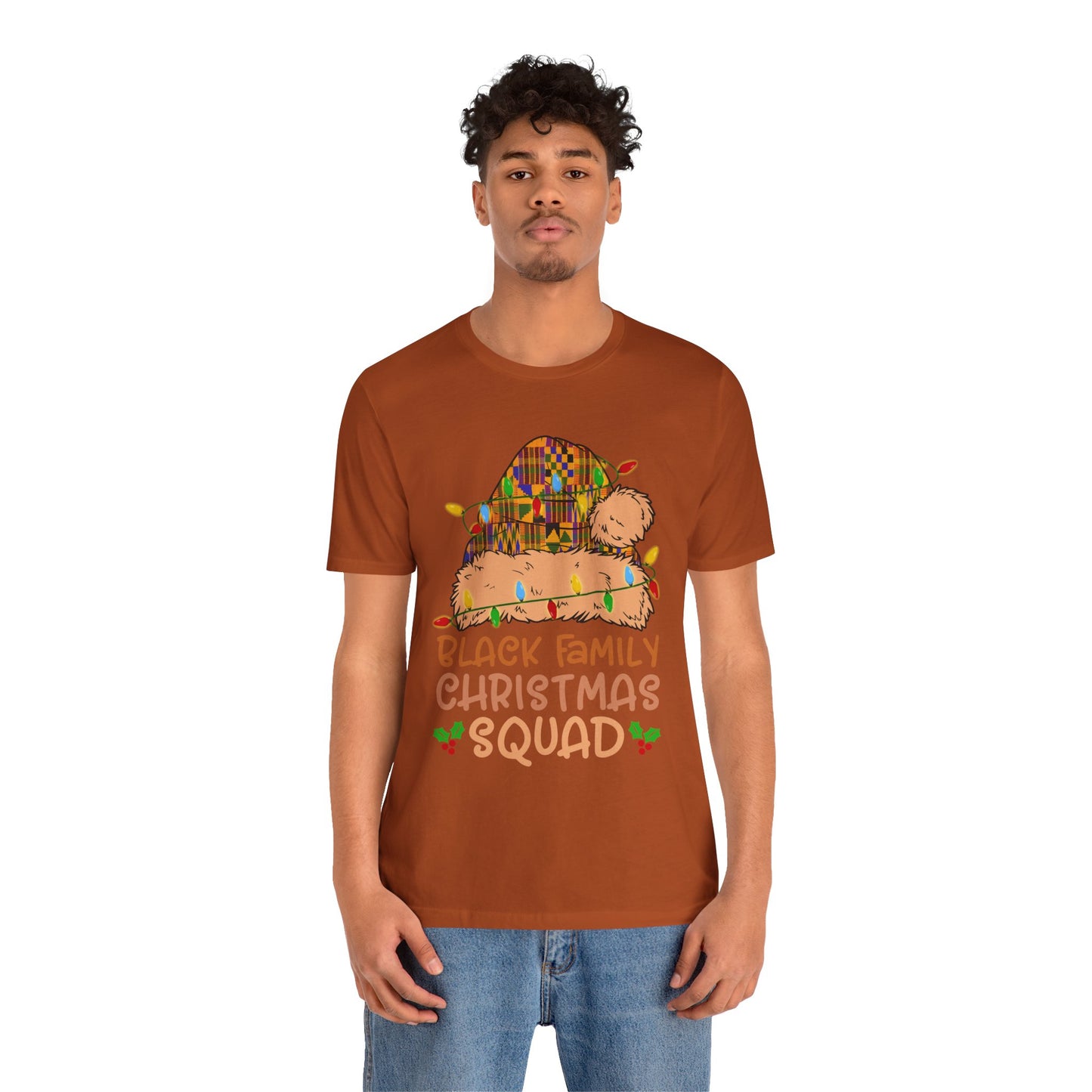 Black Family Christmas Squad Shirt – Kente Santa Hat African Heritage Holiday Tee