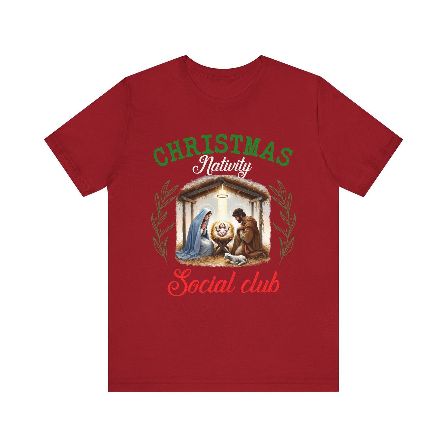 Christmas Nativity Social Club Shirt – Christian Nativity Scene Faith Holiday Tee