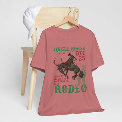 Giddy Up Jingle Horse Shirt – Western Rodeo Howdy Christmas Holiday Tee
