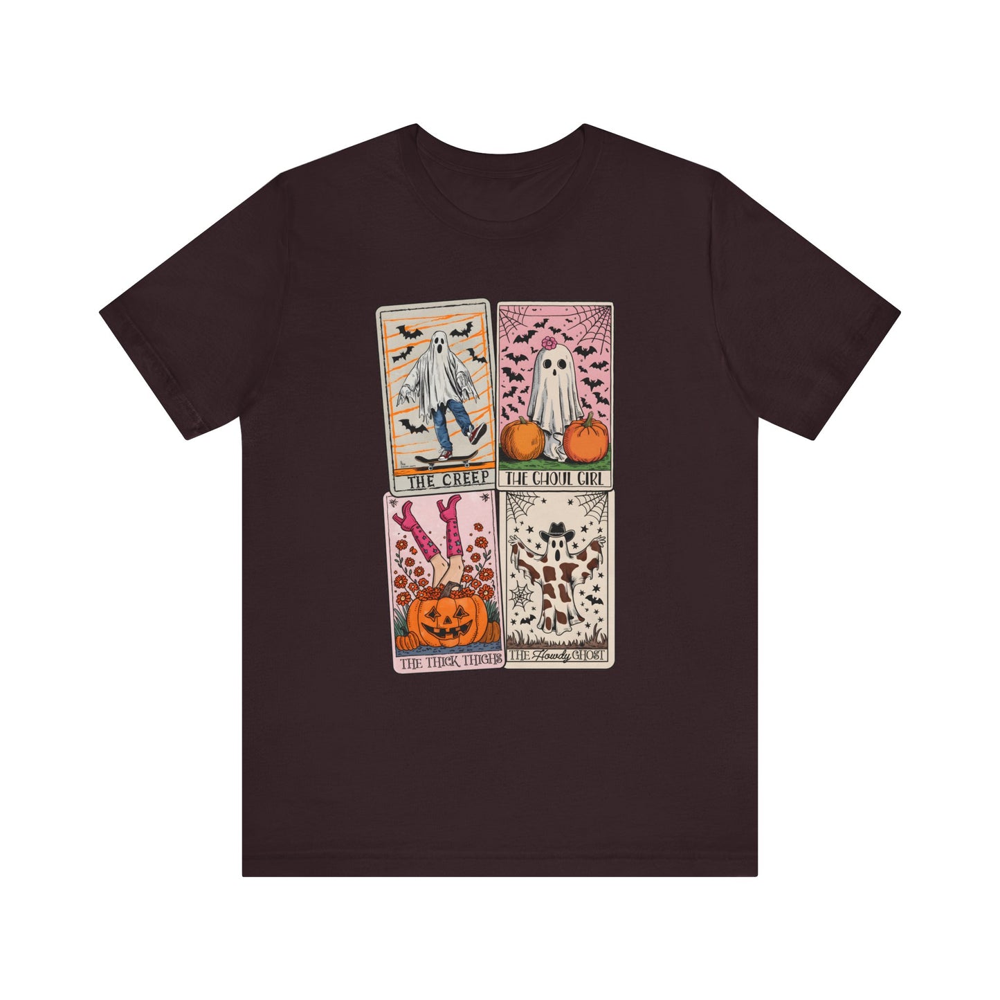Halloween Tarot Card Ghost Shirt – The Creep, The Ghoul Girl, The Floaty Tee