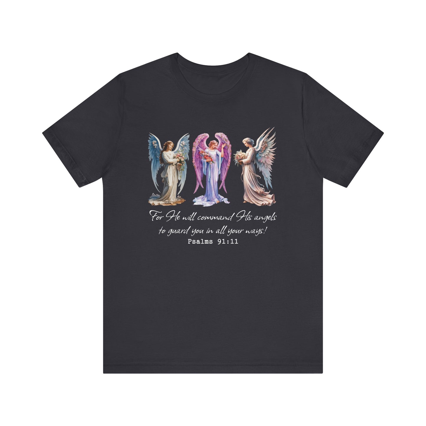 Angel Guardian Shirt – Christian Bible Verse Psalm 91:11 Faith Tee
