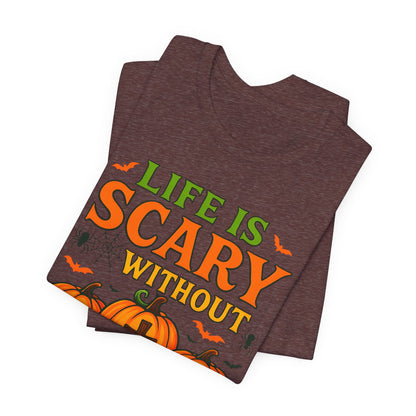 Life Is Scary Without Jesus Shirt – Christian Pumpkin Halloween Faith Tee