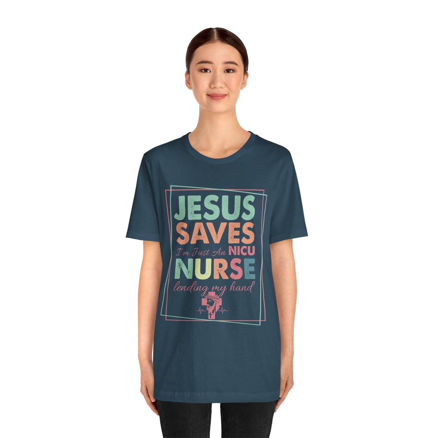 Jesus Saves NICU Nurse Shirt – Christian Neonatal Nurse Gift, Faith-Based Nurse Appreciation Tee