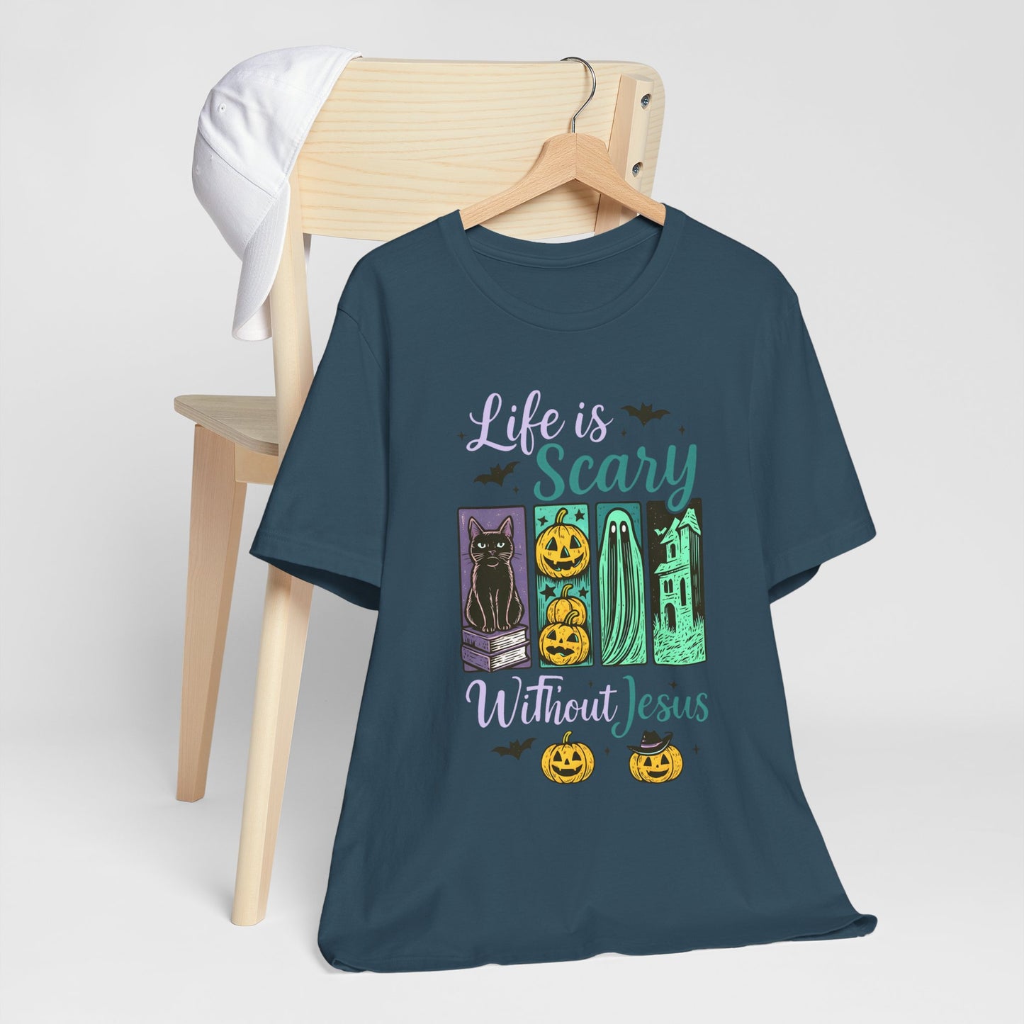 Life Is Scary Without Jesus Shirt – Christian Retro Halloween Faith Tee