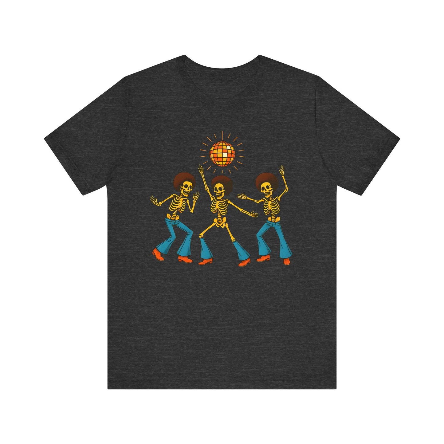 Disco Skeletons Dancing Shirt – Funny Retro 70s Halloween Party Tee