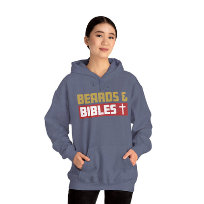 Beards and Bibles Dad Hoodie – Christian Retro Father’s Day Pullover