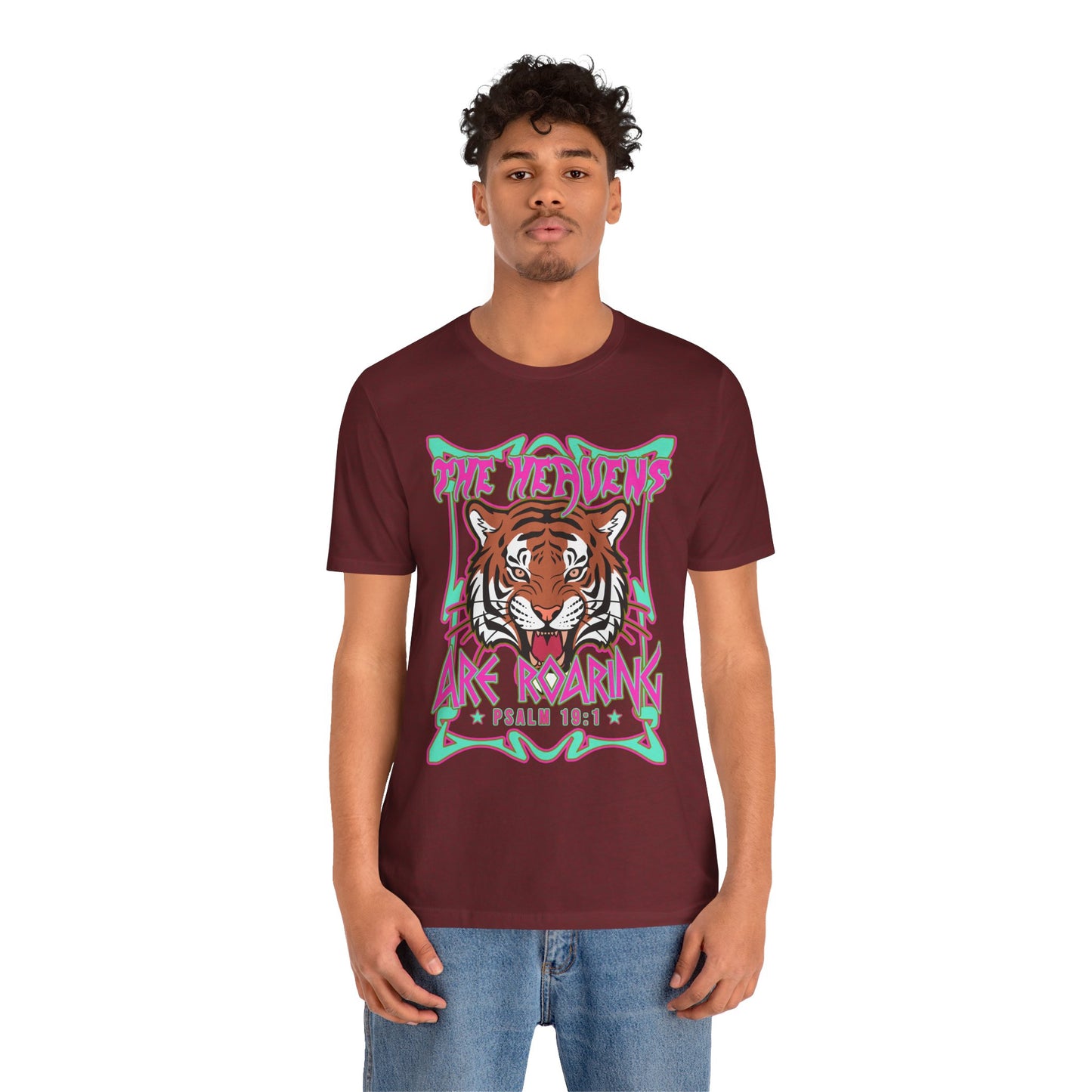 The Heavens Are Roaring Shirt – Psalm 19:1 Tiger Christian Faith Tee
