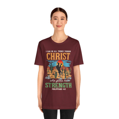 I Can Do All Things Through Christ Shirt – Western Rodeo Christian Tee