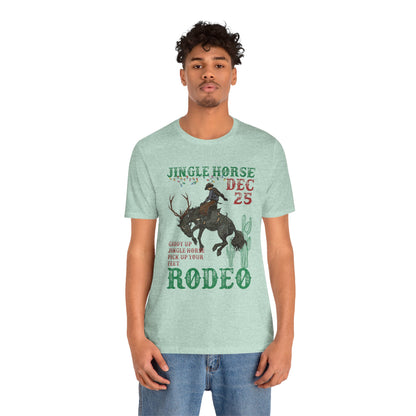 Giddy Up Jingle Horse Shirt – Western Rodeo Howdy Christmas Holiday Tee
