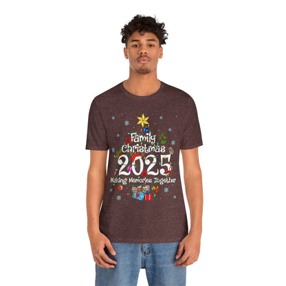 Family Christmas 2025 Tree Shirt – Festive Holiday Lights Matching Pajama Tee