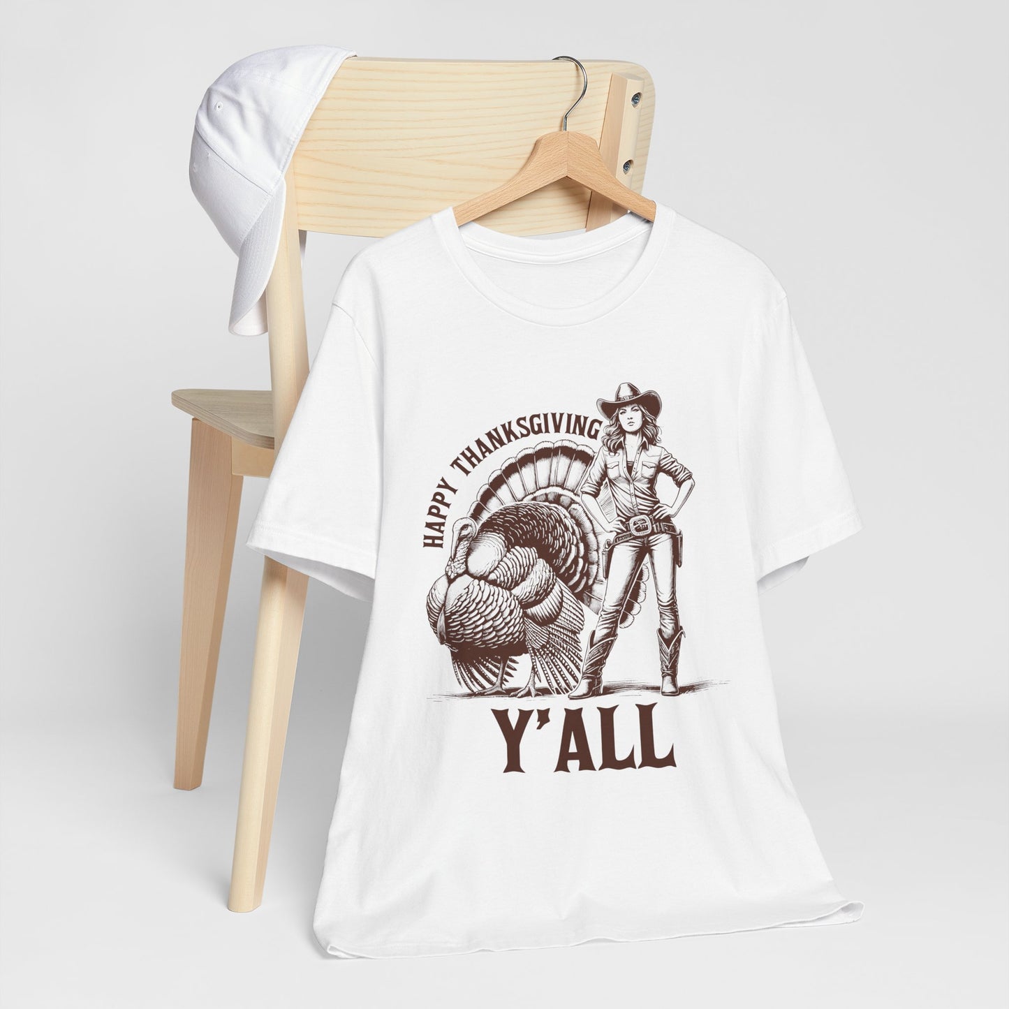 Happy Thanksgiving Y’all Shirt – Western Cowgirl Turkey Country Rodeo Tee
