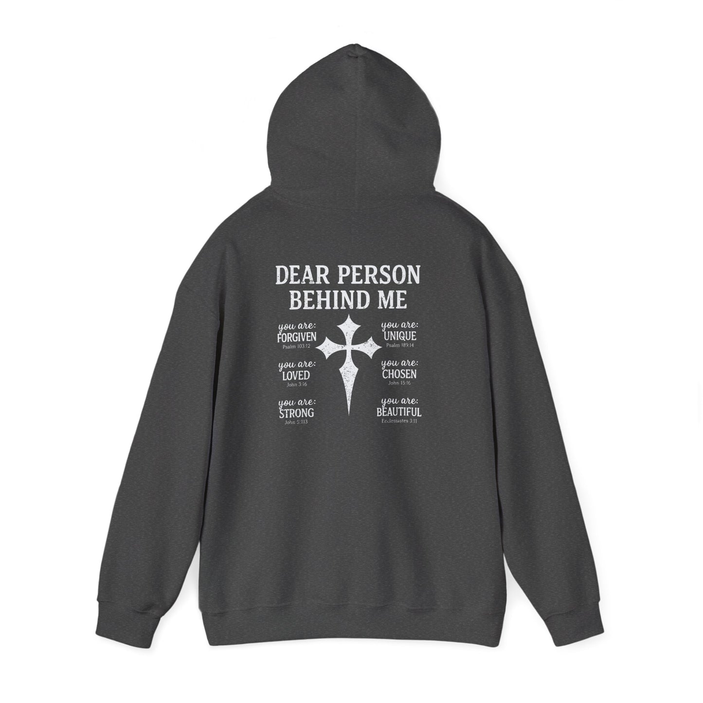 Dear Person Behind Me Hoodie – Bible Verse Christian Faith Cross Pullover