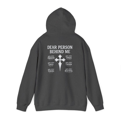Dear Person Behind Me Hoodie – Bible Verse Christian Faith Cross Pullover