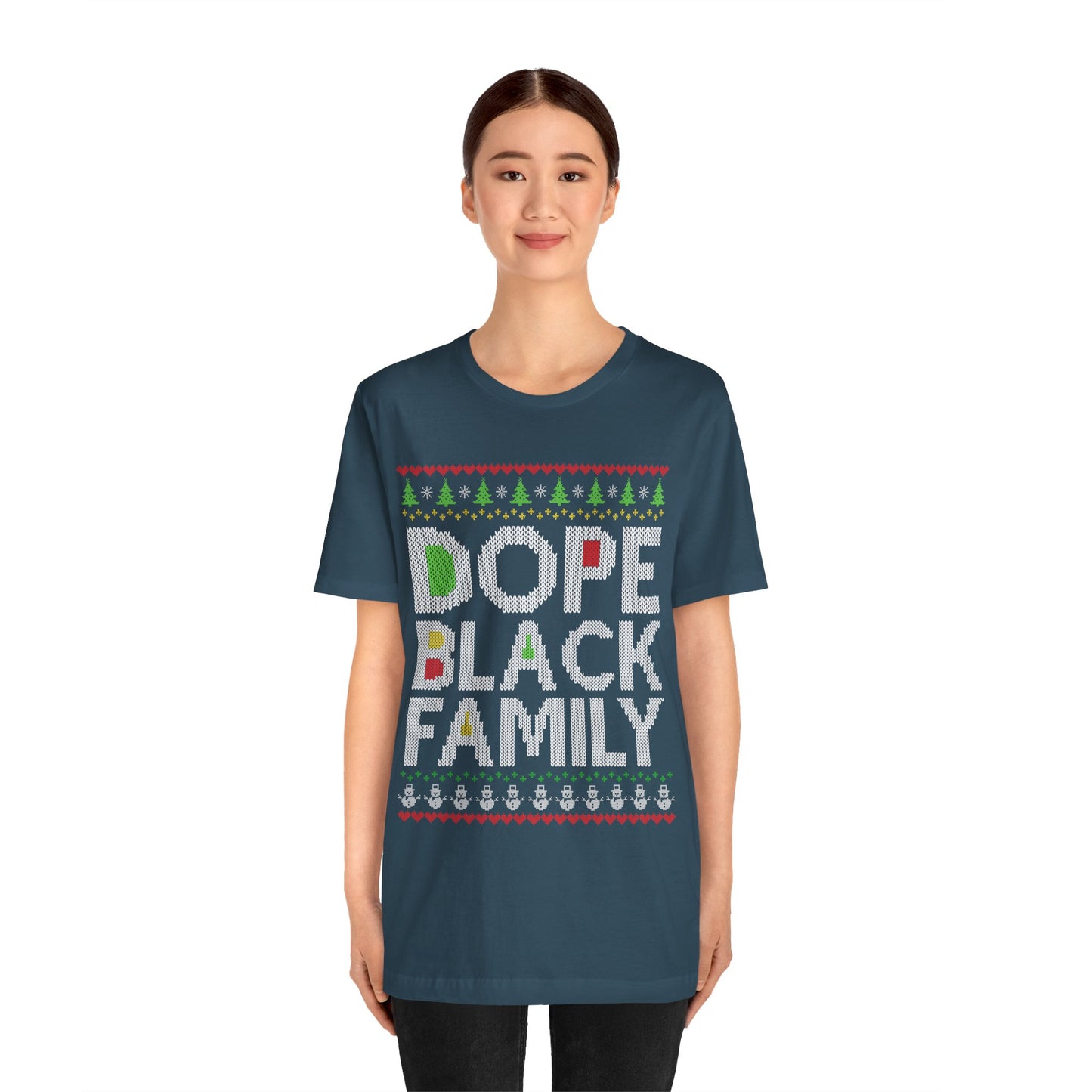 Dope Black Family Ugly Christmas Sweater – Afrocentric Holiday Shirt, Funny Matching Christmas Tee for Proud Black Families
