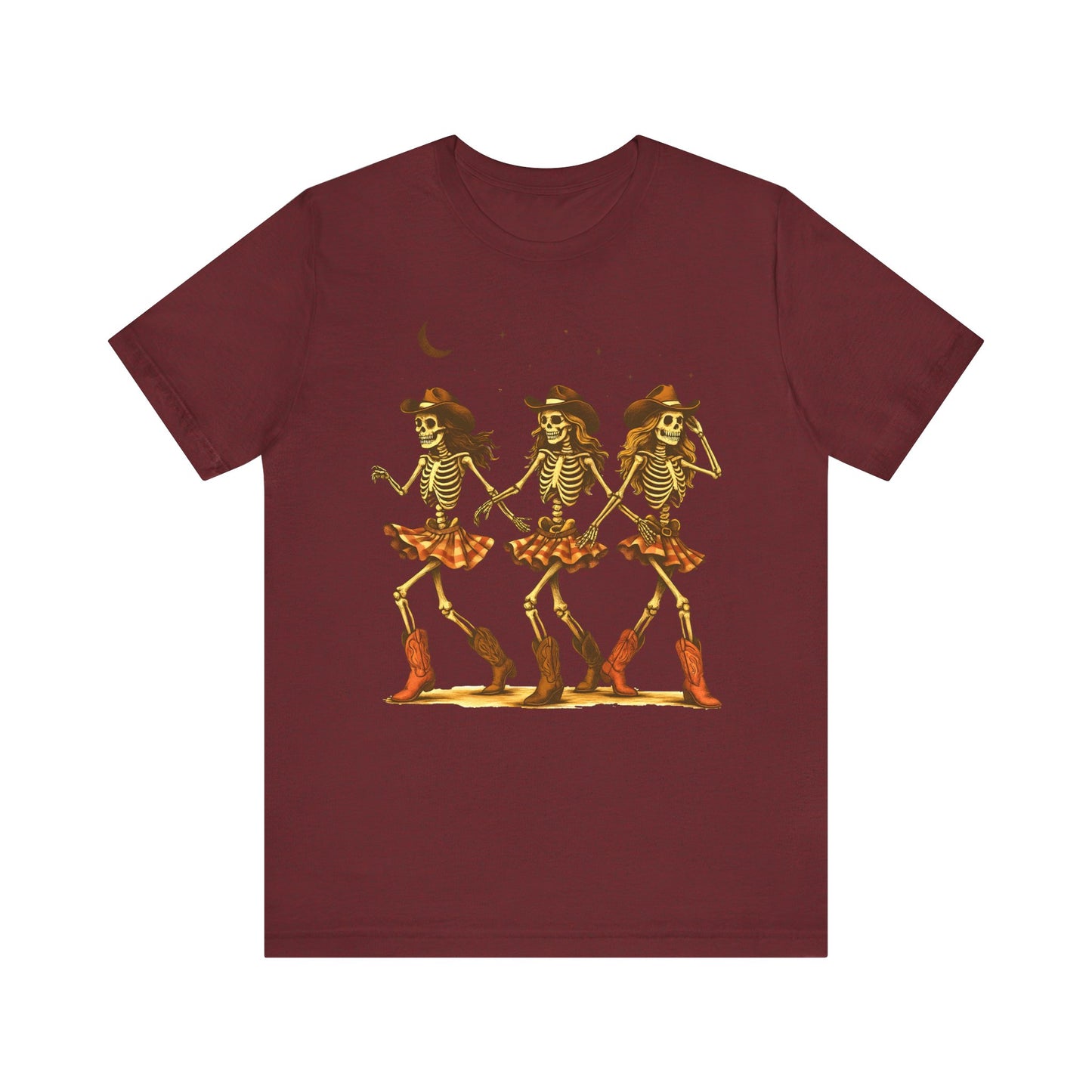 Skeleton Cowgirls Shirt Line Dancing Western Halloween Rodeo Tee