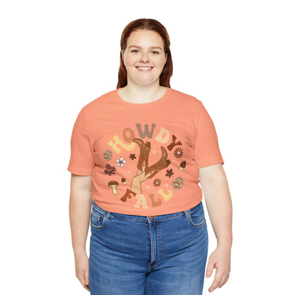 Retro Groovy Howdy Fall Shirt – Western Cowgirl Thanksgiving Rodeo Tee