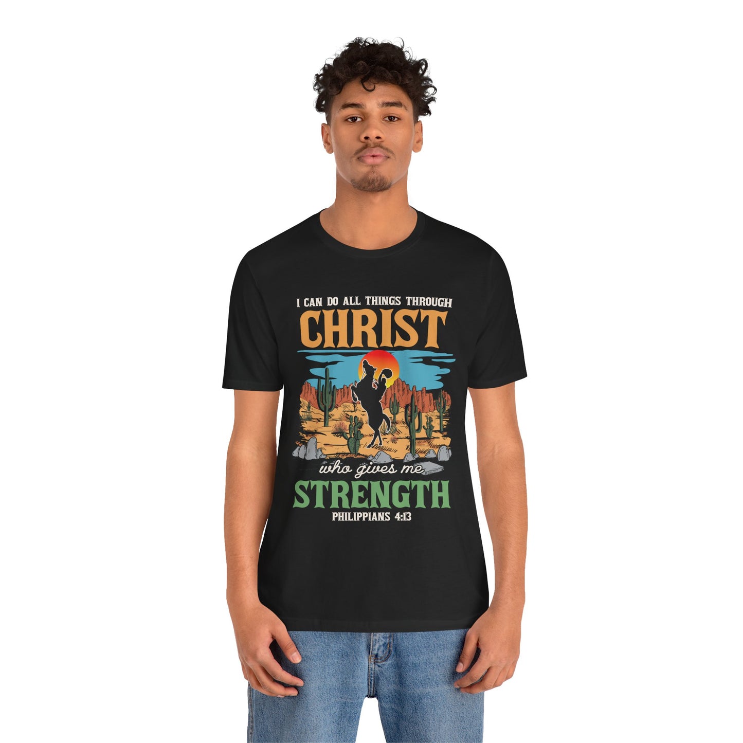 I Can Do All Things Through Christ Shirt – Western Rodeo Christian Tee