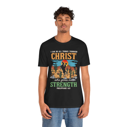 I Can Do All Things Through Christ Shirt – Western Rodeo Christian Tee