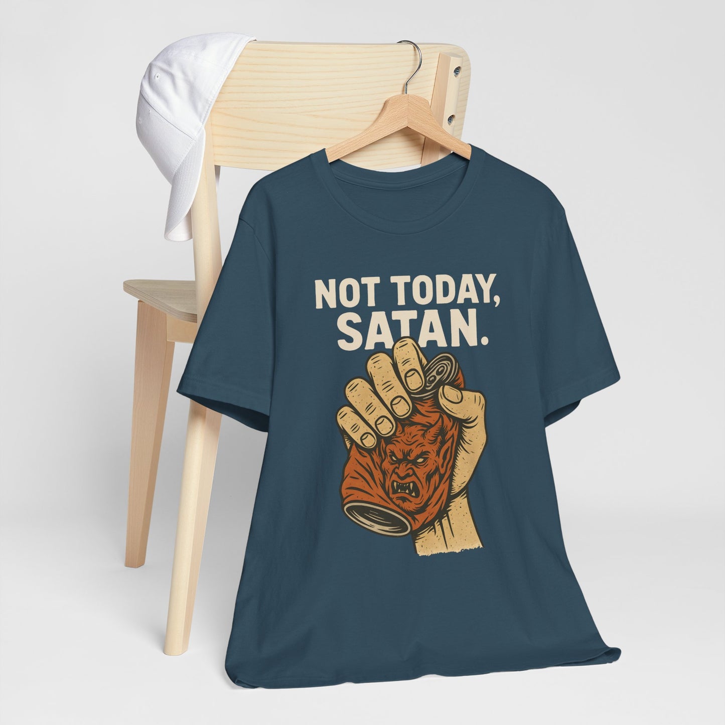Not Today Satan Shirt – Funny Christian Faith Halloween Anti-Devil Tee