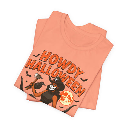 Howdy Halloween Shirt – Skeleton Cowgirl Western Fall Rodeo Tee