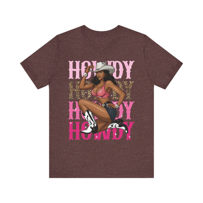 Howdy Black Cowgirl Shirt – Western Melanin Rodeo Queen Texas Tee