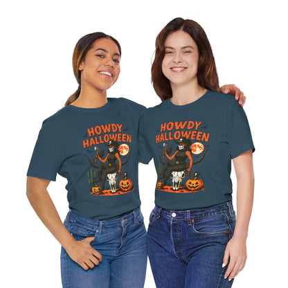 Howdy Halloween Shirt – Skeleton Cowgirl Western Fall Rodeo Tee