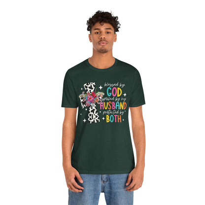 Blessed and Protected Shirt – Christian Floral Cross Leopard Print Bold Faith Tee