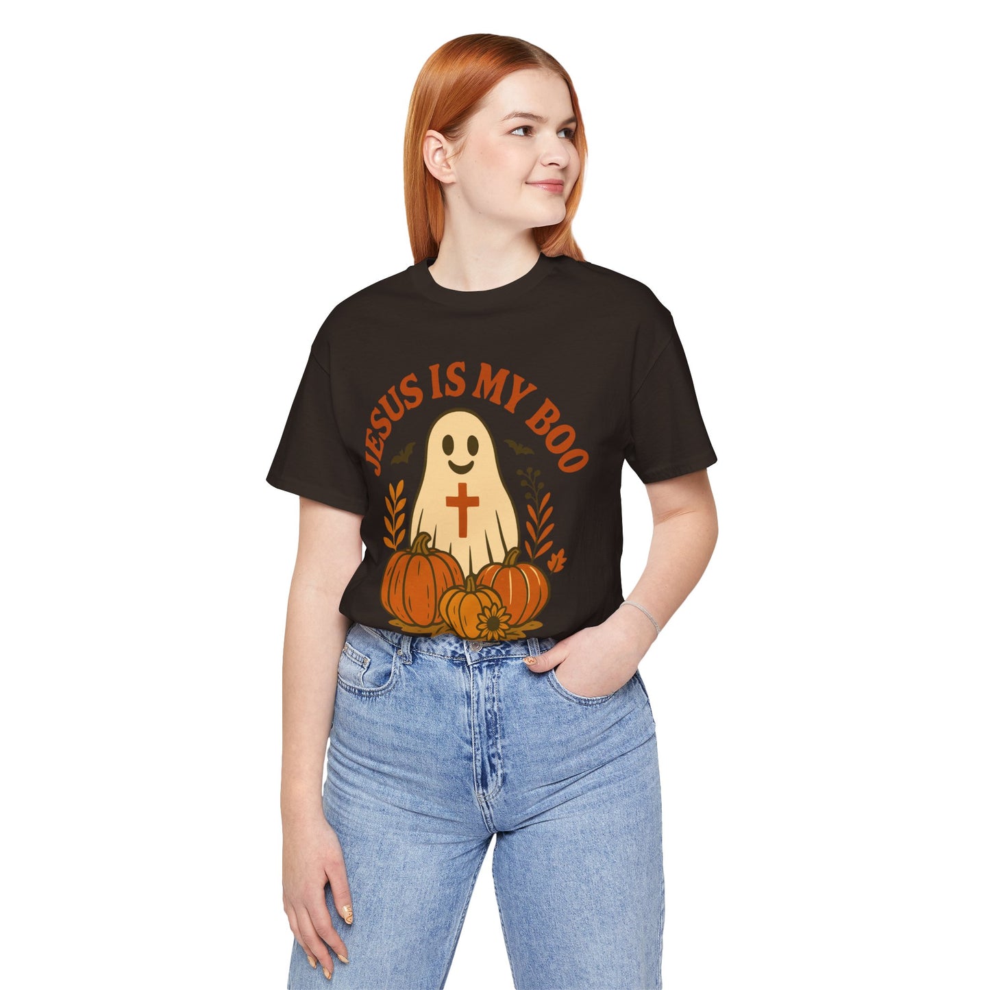 Jesus Is My Boo Shirt – Cute Christian Ghost Pumpkin Halloween Faith Tee