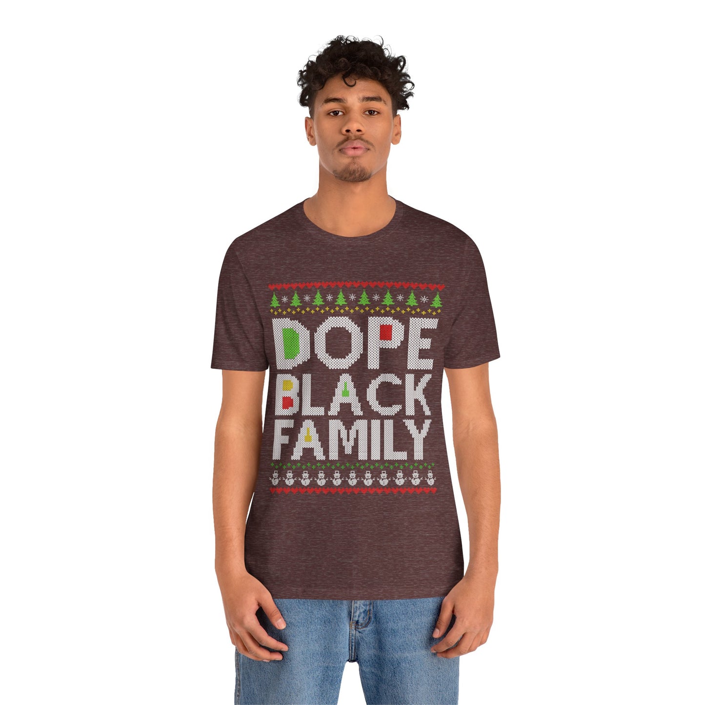 Dope Black Family Ugly Christmas Sweater – Afrocentric Holiday Shirt, Funny Matching Christmas Tee for Proud Black Families