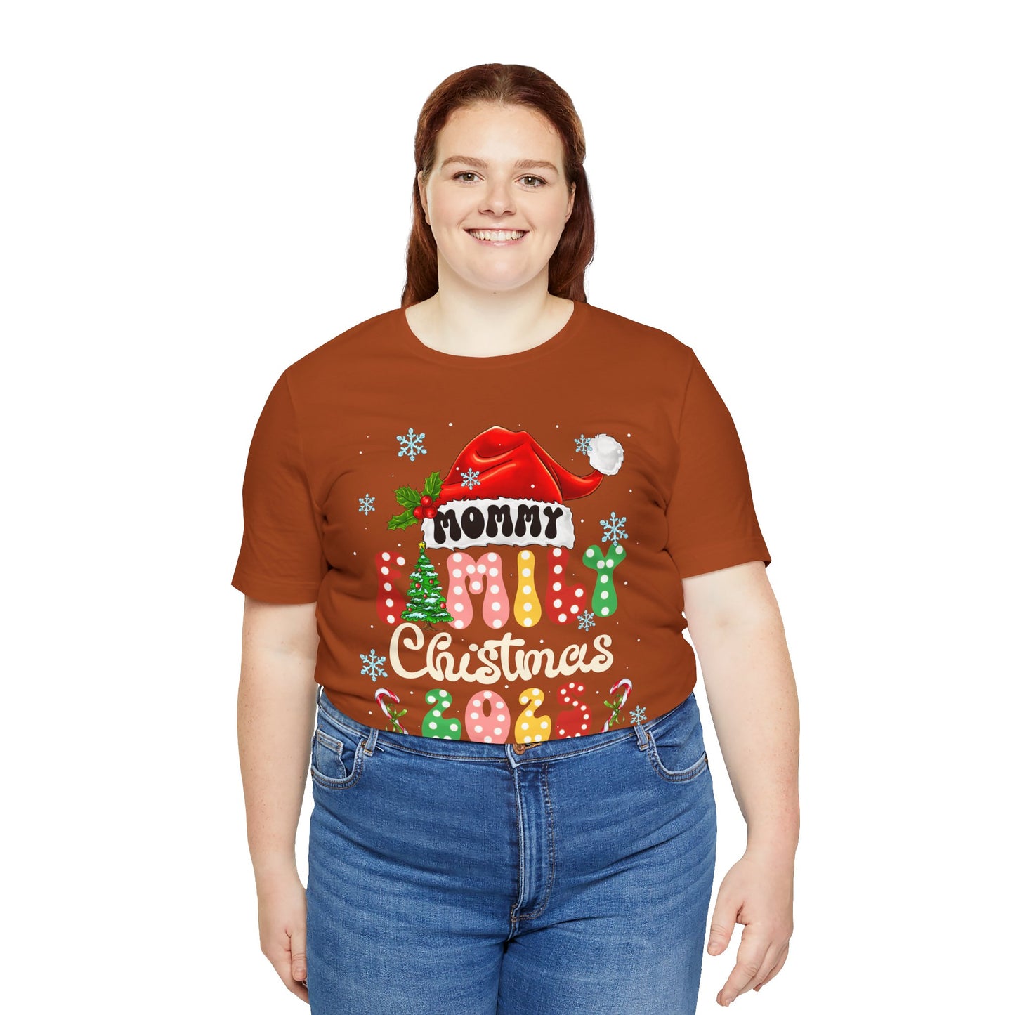 Mommy Family Christmas 2025 Shirt – Cute Matching Polka Dot Holiday Tee