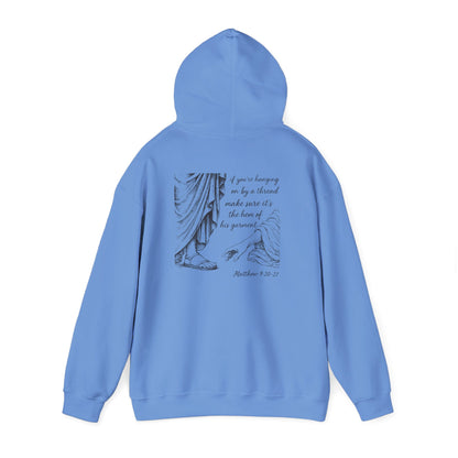 Hem of His Garment Hoodie – Matthew Bible Verse Christian Faith Pullover