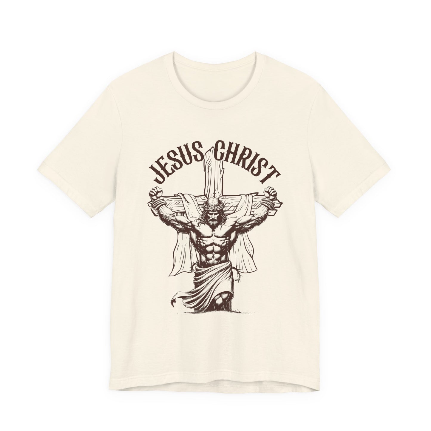 Jesus Christ Cross Faith Funny  Christian Workout Gym Retro T-Shirt