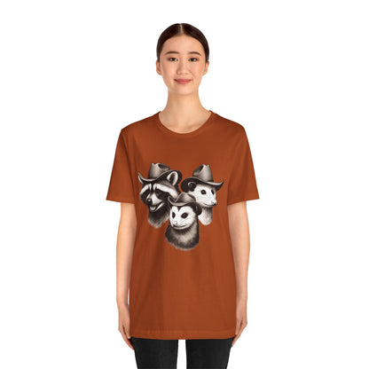 Cowboy Trash Trio Shirt – Opossum Raccoon Western Rodeo Funny Tee