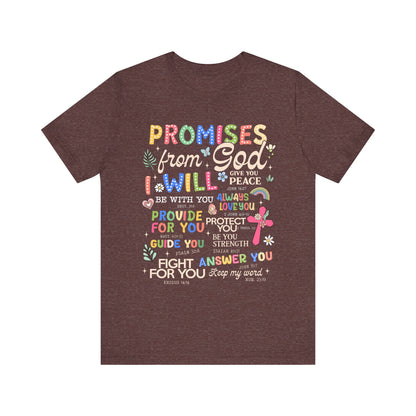 Promises From God Shirt – Christian Women’s Bible Verse Cross Faith Scripture Tee