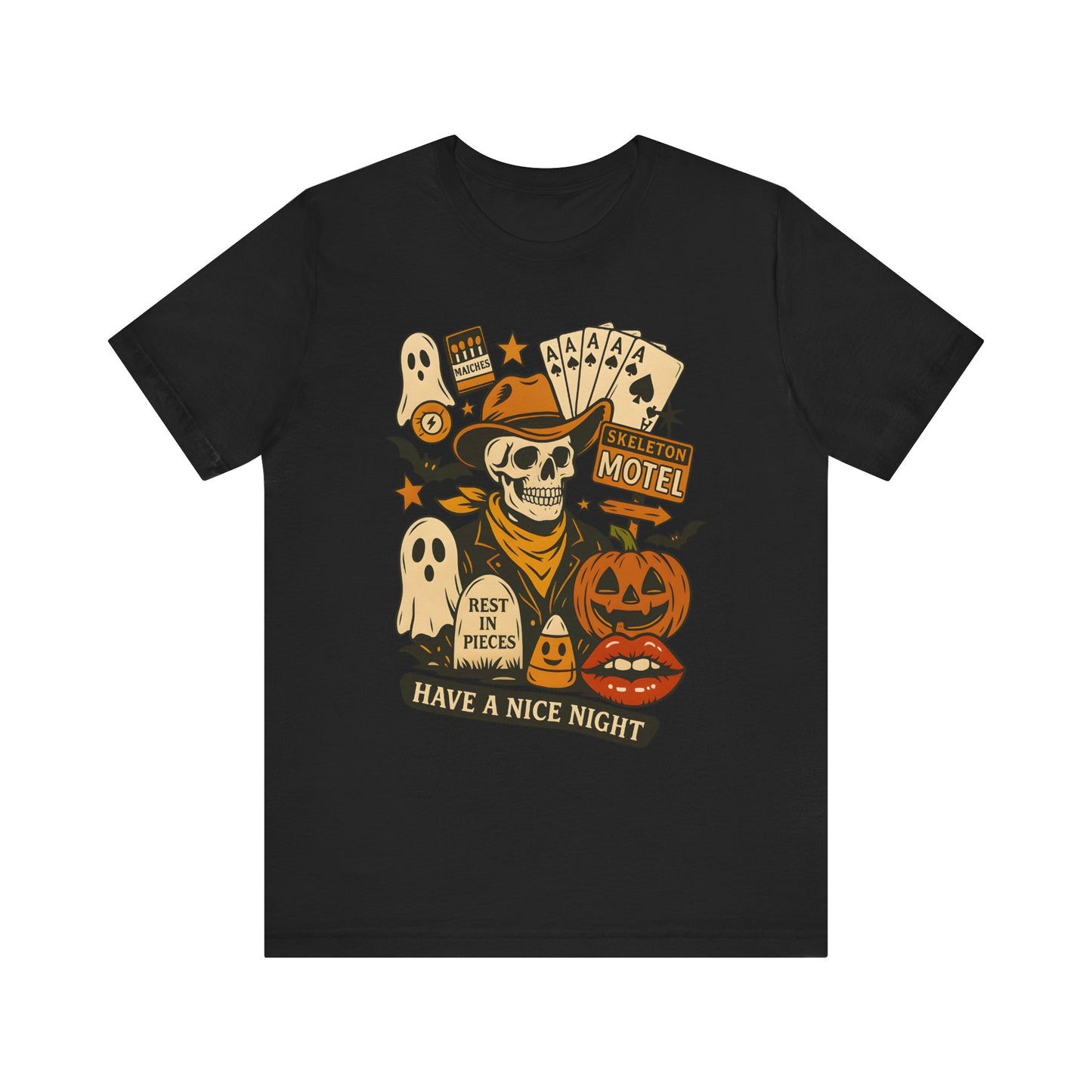 Have A Nice Night Shirt – Spooky Cowboy Skeleton Western Halloween Tee