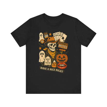 Have A Nice Night Shirt – Spooky Cowboy Skeleton Western Halloween Tee