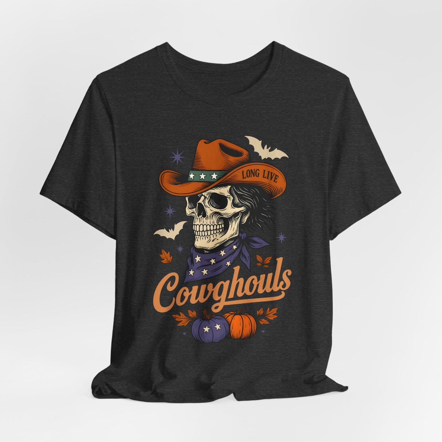 Cowghouls Shirt – Long Live Halloween Skeleton Cowboy Western Ghost Tee