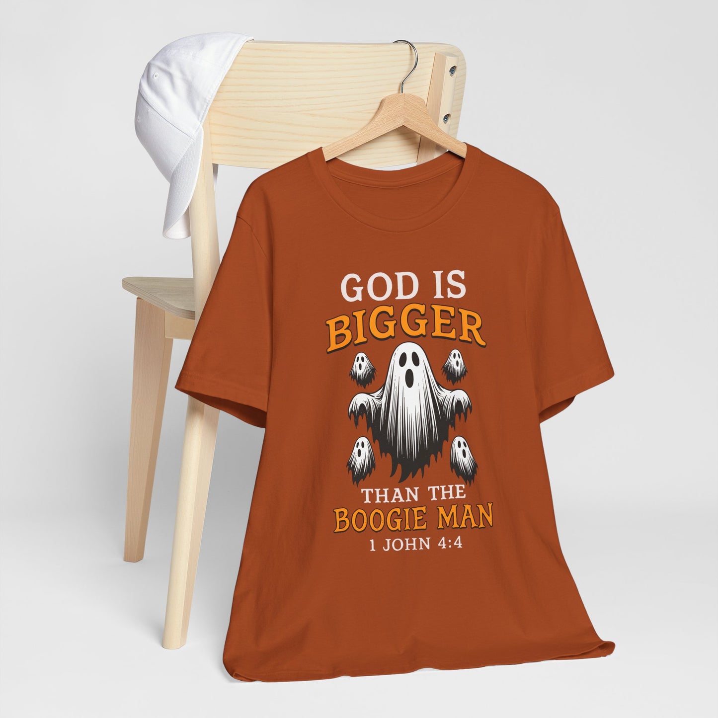 God Is Bigger Than the Boogie Man Shirt – Christian Ghost Halloween Faith Tee