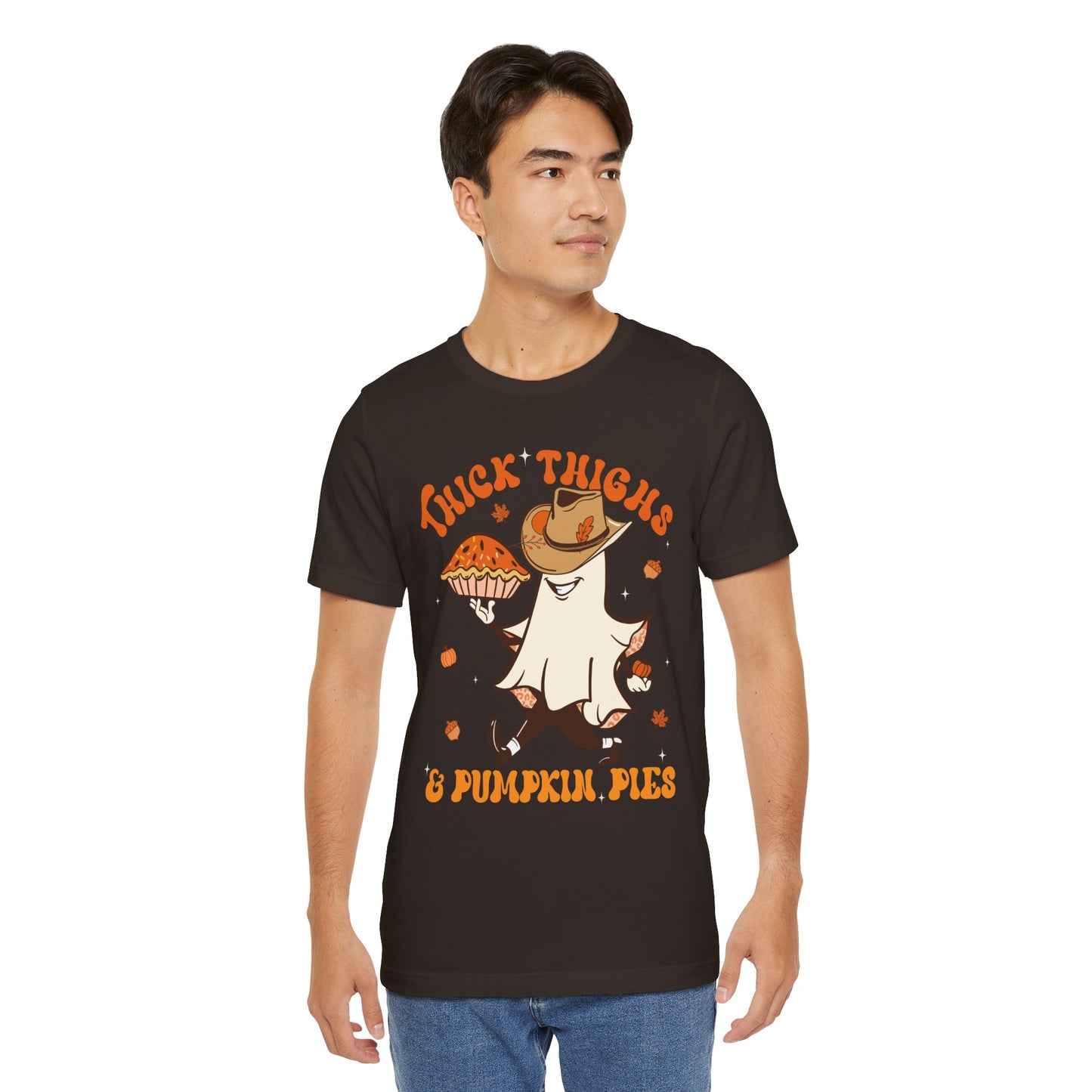 Thick Thighs Pumpkin Pies Shirt – Funny Howdy Ghost Western Halloween Tee