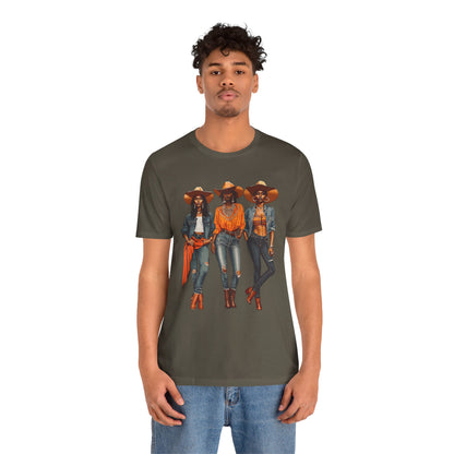 Black Cowgirl Shirt – Western Rodeo Tee with Melanin Pride & Texas Cowgirl Graphic