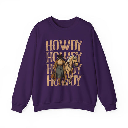 Howdy Black Cowgirl Sweatshirt – Country Western Rodeo Melanin Texas Pullover