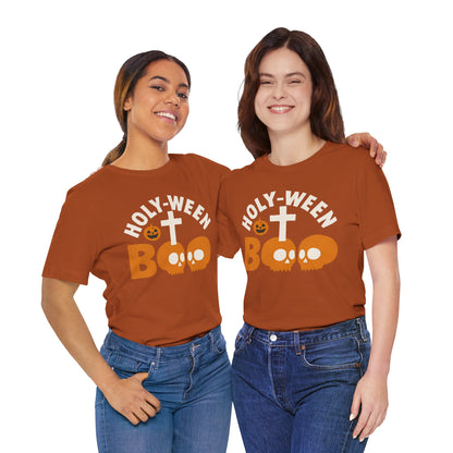 Holy Ween Boo Shirt – Christian Halloween Cross & Skull Faith Tee