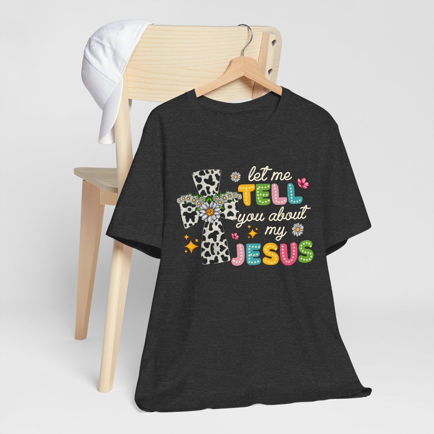 Let Me Tell You About My Jesus Shirt – Groovy Retro Christian Faith Tee