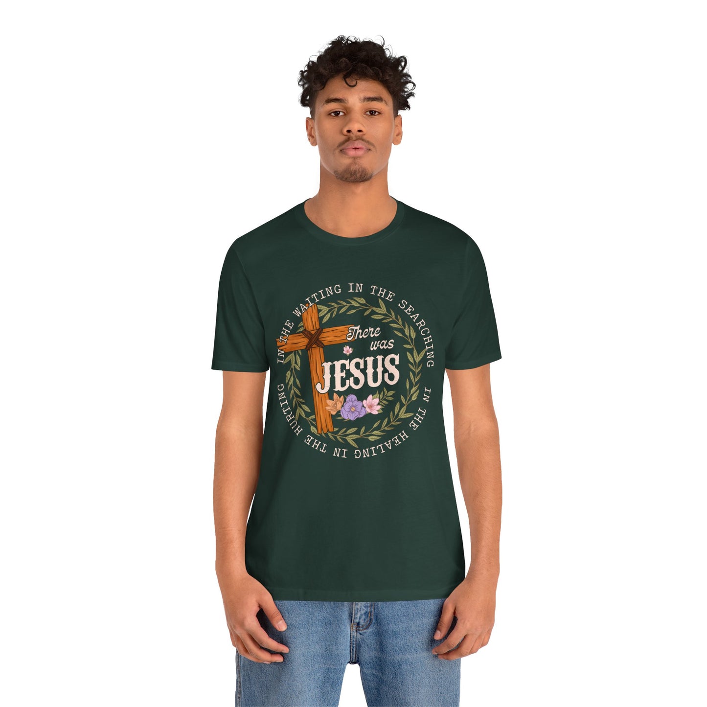 There Was Jesus Shirt – Retro Floral Cross Christian Worship Vintage Faith Tee