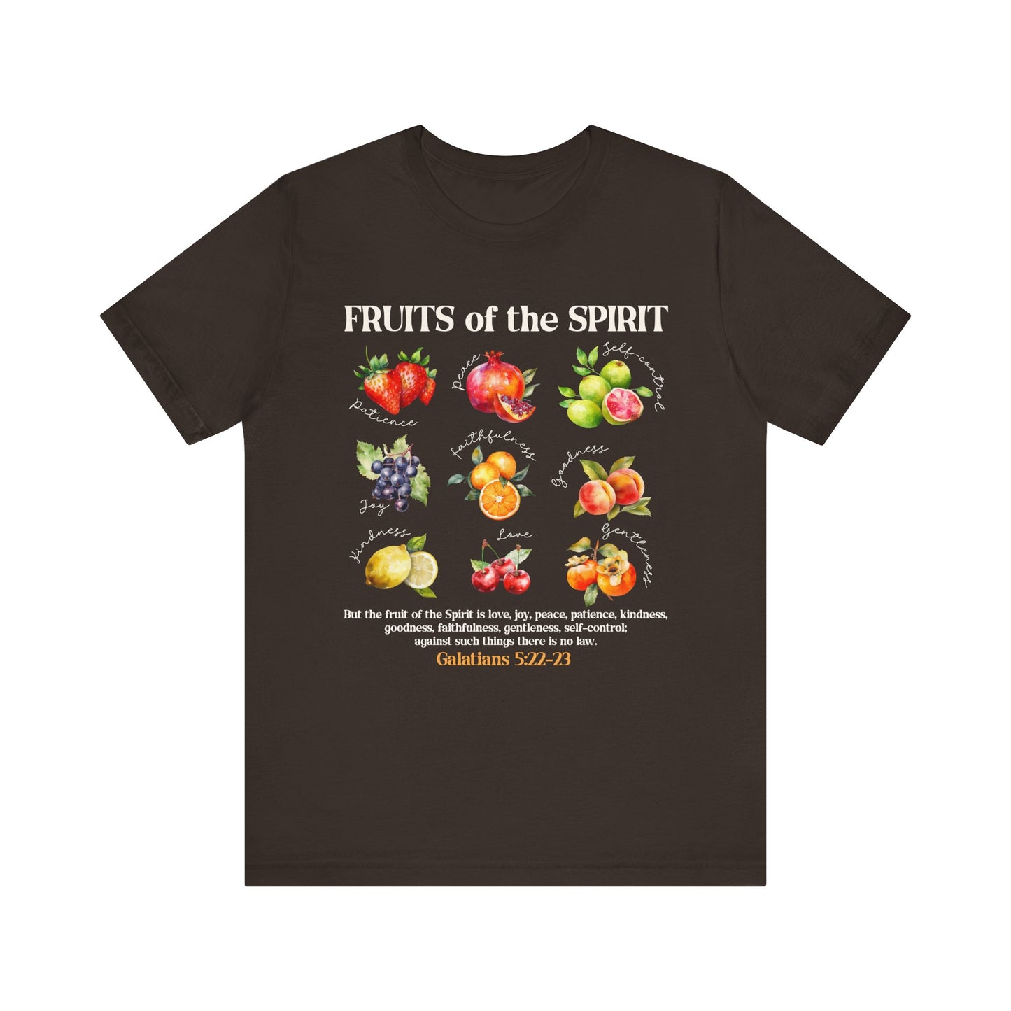 Fruits of the Spirit Shirt – Galatians 5:22-23 Christian Bible Verse Tee