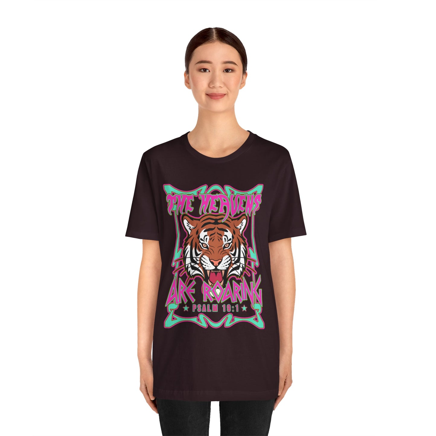 The Heavens Are Roaring Shirt – Psalm 19:1 Tiger Christian Faith Tee