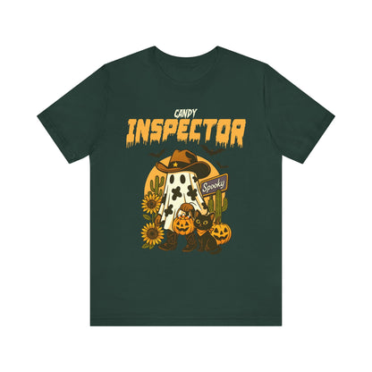 Candy Inspector Shirt – Western Ghost Cowboy Halloween Trick-or-Treat Tee
