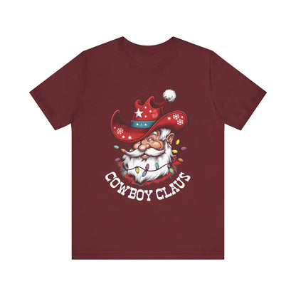 Cowboy Claus Shirt – Western Santa Hat Funny Cowboy Christmas Holiday Tee