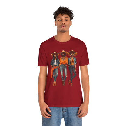 Black Cowgirl Shirt – Western Rodeo Tee with Melanin Pride & Texas Cowgirl Graphic